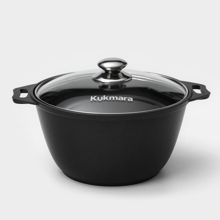 Набор посуды KUKMARA «Традиция №1», 3 предмета, антипригарное покрытие, чёрный