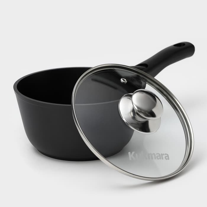Набор посуды KUKMARA «Традиция №1», 3 предмета, антипригарное покрытие, чёрный
