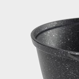 Кастрюля KUKMARA «Мраморная», 2 л, d=22 см, h=15.5 см, стеклянная крышка, антипригарное покрытие, литой алюминий, серый