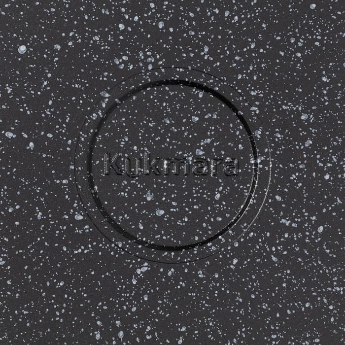 Кастрюля KUKMARA «Мраморная», 2 л, d=22 см, h=15.5 см, стеклянная крышка, антипригарное покрытие, литой алюминий, серый