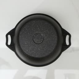 Кастрюля KUKMARA Granit ultra, 4 л, d=26 см, со стеклянной крышкой, антипригарное покрытие, литой алюминий, чёрная