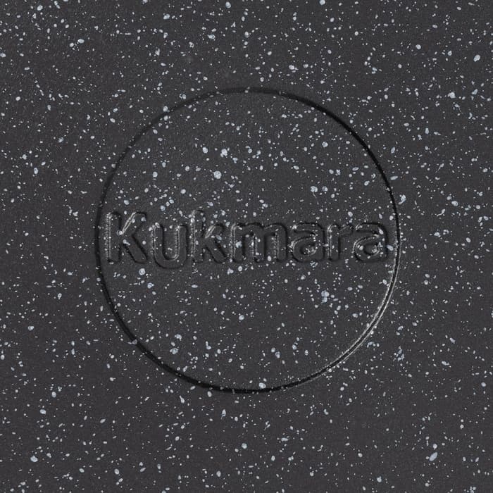 Кастрюля KUKMARA «Мраморная», 3 л, d=24 см, h=17 см, стеклянная крышка, антипригарное покрытие, литой алюминий, серый