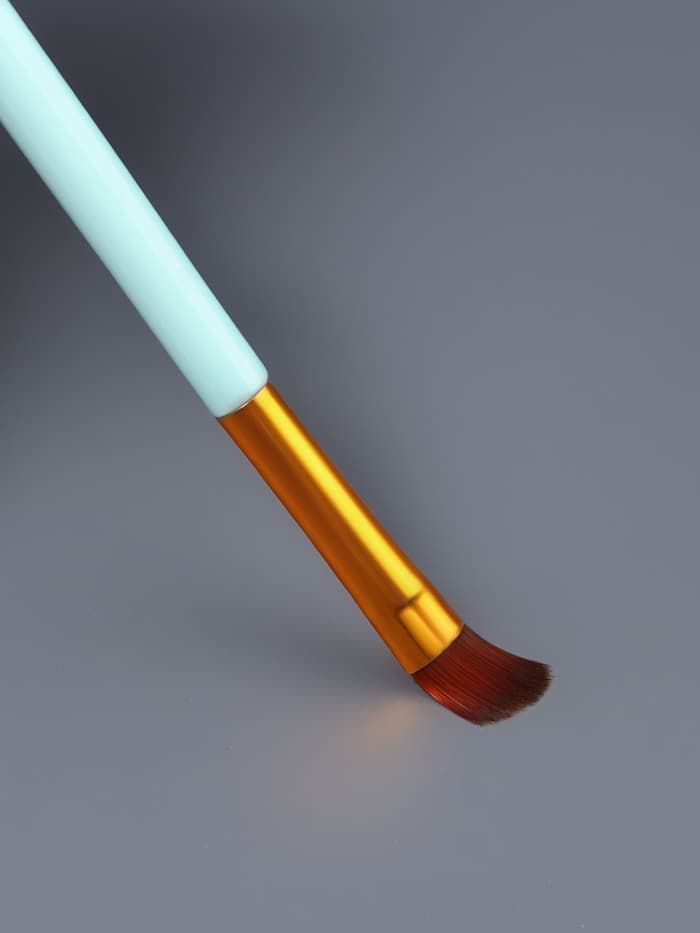 Набор кистей для макияжа COLOR POWER, 4 шт., бирюзовый, золотистый