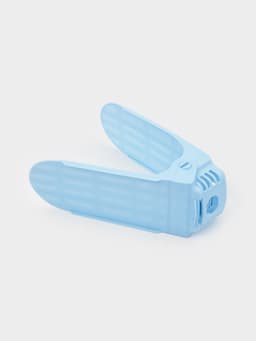 Подставка для хранения обуви регулируемая, 26×10×6 см, голубая