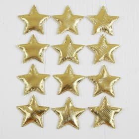 Звёздочки золотые декоративные 12 шт., 5.5×5.5 см