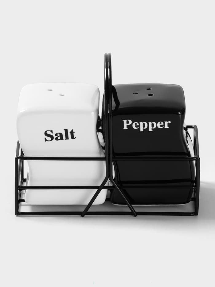 Набор для специй Magistro «Инь-Янь», 2 предмета: солонка, перечница, 150 мл, керамика