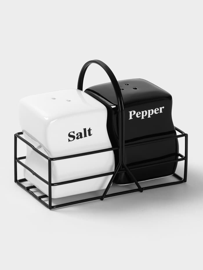 Набор для специй Magistro «Инь-Янь», 2 предмета: солонка, перечница, 150 мл, керамика