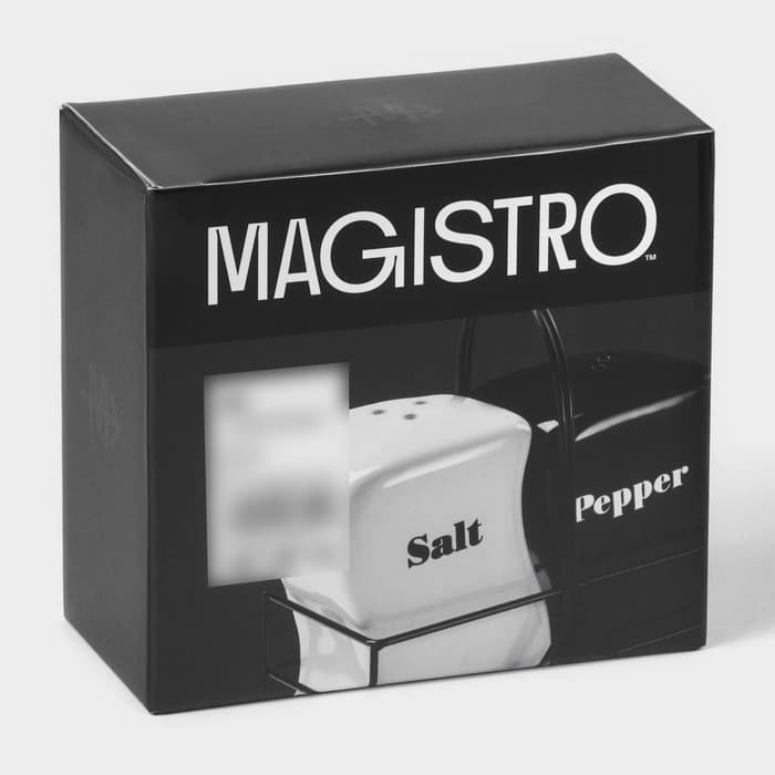 Набор для специй Magistro «Инь-Янь», 2 предмета: солонка, перечница, 150 мл, керамика