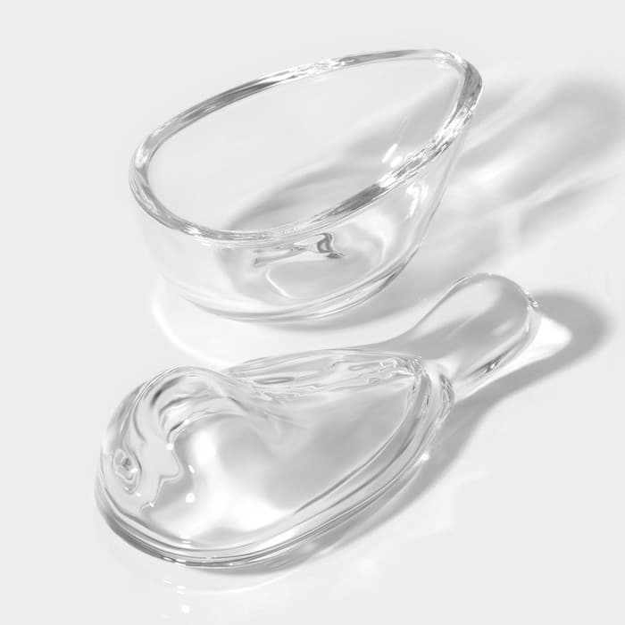 Ёмкость для варенья и мёда Доляна «Синичка», 80 мл, 12×7×5.5 см, стекло, прозрачная