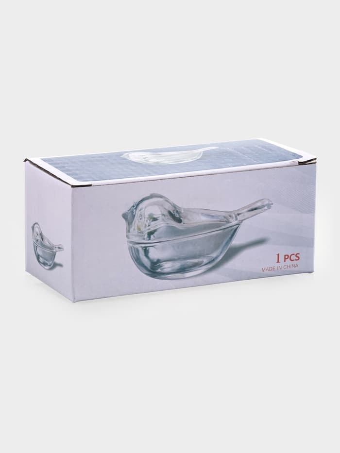 Ёмкость для варенья и мёда Доляна «Синичка», 80 мл, 12×7×5.5 см, стекло, прозрачная