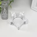 Стеклянный подсвечник на 1 свечу «Звезда», 7.5×7.5×2 см