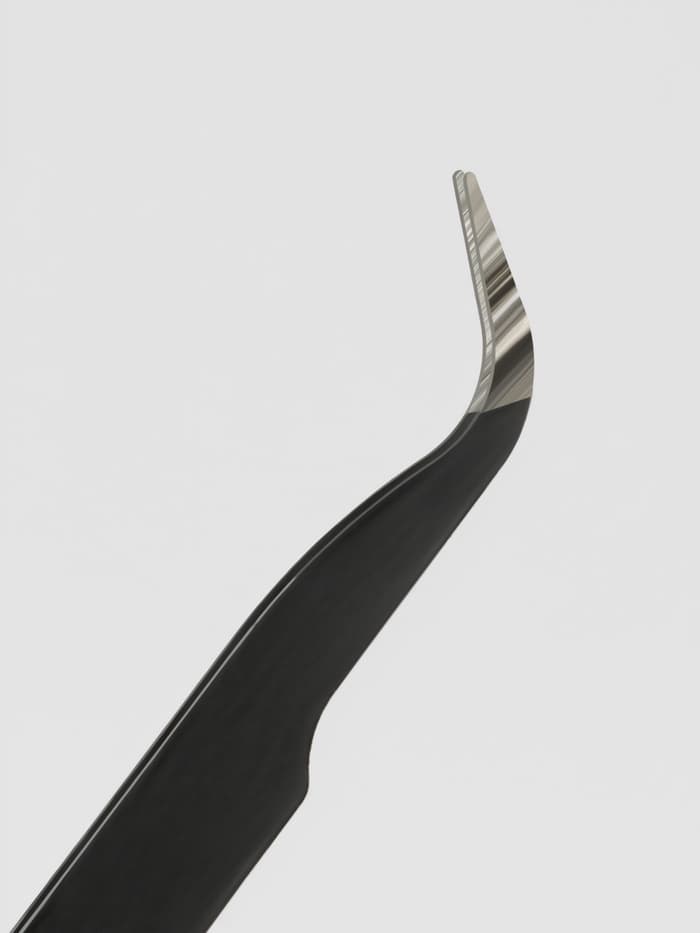 Пинцеты для наращивания ресниц, набор - 2 шт., 12.5 см, чёрные