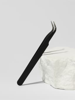 Пинцеты для наращивания ресниц, набор - 2 шт., 12.5 см, чёрные