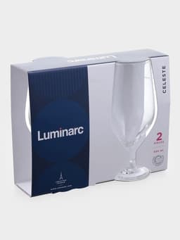 Пивные бокалы Luminarc Celeste, 450 мл, набор 2 шт., стекло, прозрачные