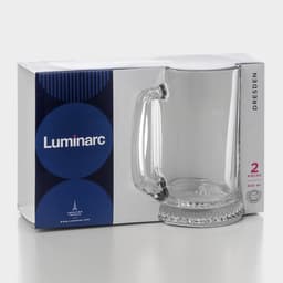 Пивные кружки Luminarc Dresden, 500 мл, набор 2 шт., стекло, прозрачные