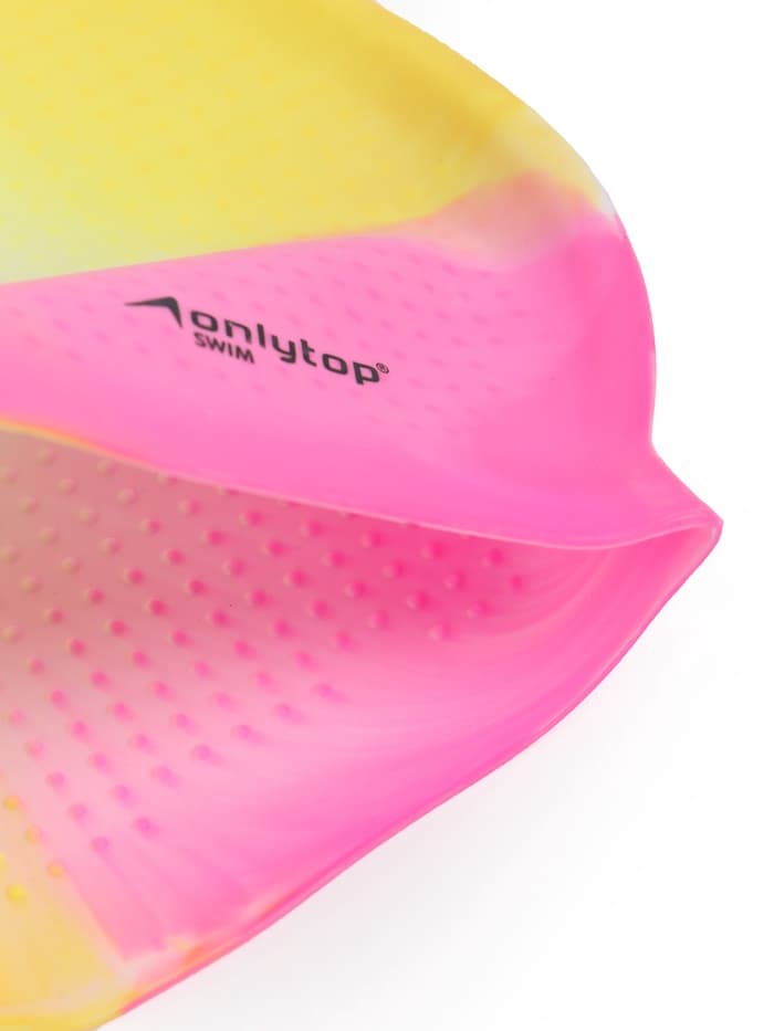 Шапочка для плавания ONLYTOP, силиконовая, обхват 54-60 см, цвета МИКС