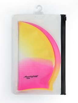 Шапочка для плавания ONLYTOP, силиконовая, обхват 54-60 см, цвета МИКС