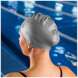 Шапочка для плавания взрослая ONLYTOP, силиконовая, обхват 54-60 см, цвета МИКС