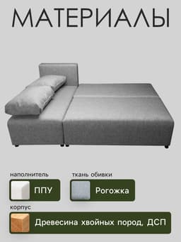 Диван угловой «Виктория», спальное место 1200×2000 мм, обивка рогожка, цвет melange