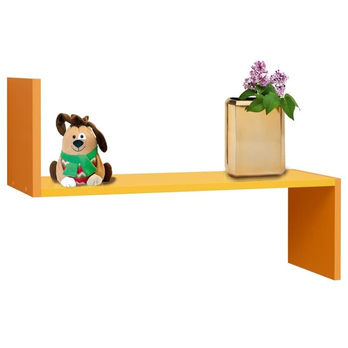 Полка навесная №6, 700×196×444 мм, цвет жёлтый/оранжевый