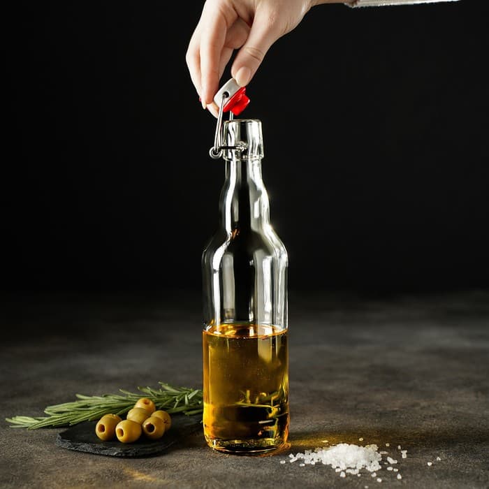 Бутылка, 500 мл, с бугельным замком, стекло, прозрачная