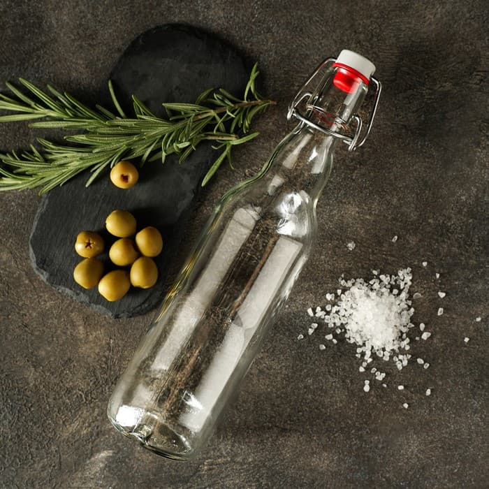 Бутылка, 500 мл, с бугельным замком, стекло, прозрачная