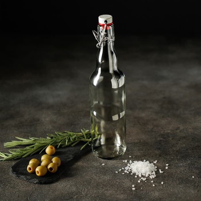 Бутылка, 500 мл, с бугельным замком, стекло, прозрачная