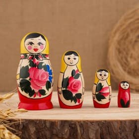 Матрешка дерево «Семёновская», 4-х кукольная, высшая категория