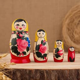 Матрешка дерево «Семёновская», 4-х кукольная, высшая категория