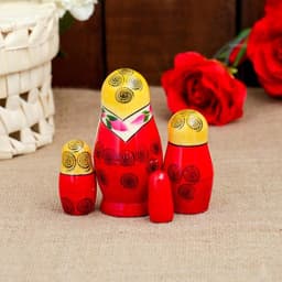 Матрешка дерево «Семёновская», 4-х кукольная, высшая категория