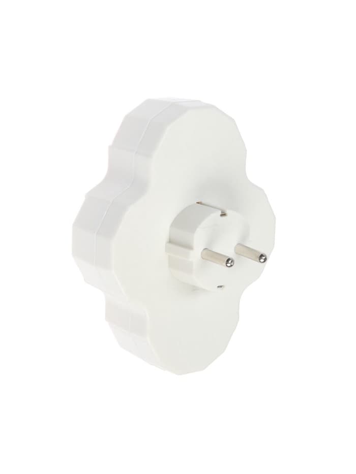 Разветвитель, 4 розетки, 16 А, с заземлением, белый