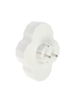 Разветвитель, 4 розетки, 16 А, с заземлением, белый