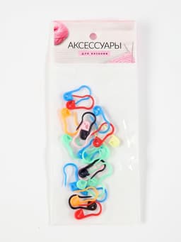 Булавки пластиковые, 2.3 см, 20 шт., разноцветные