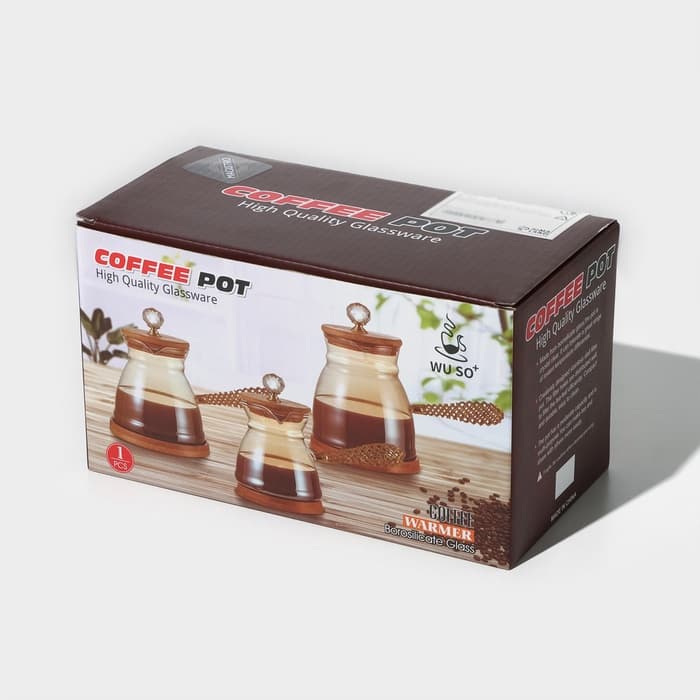 Турка Magistro «Арабика», 350 мл, 19×8.5×14 см, с крышкой, стекло