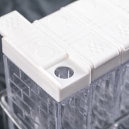 Ёмкости для специй «Компакт», набор 6 шт. на подставке, двусторонний дозатор, 16×11×7 см, прозрачные