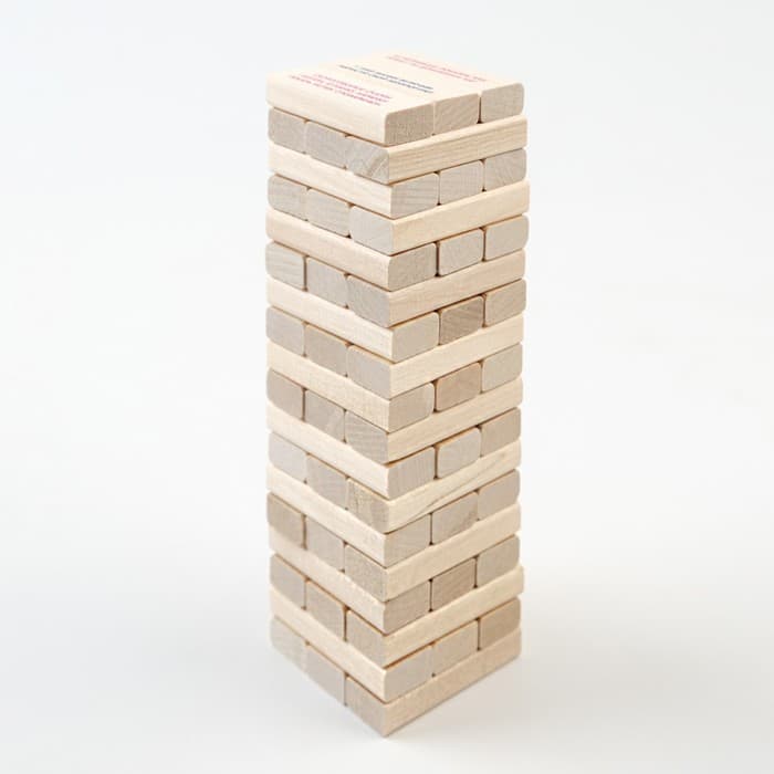 Падающая башня дженга Десятое Королевство «Бам-Бум», настольная игра, с заданиями, 54 шт., брусок 6×1×2 см