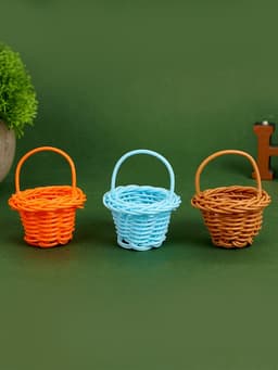 Кукольная миниатюра «Корзинка», цвета МИКС