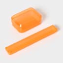 Набор дорожный, футляр для зубной щётки 19 см, мыльница 10×6×3.5 см, оранжевый