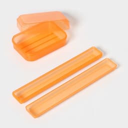 Набор дорожный, футляр для зубной щётки 19 см, мыльница 10×6×3.5 см, оранжевый