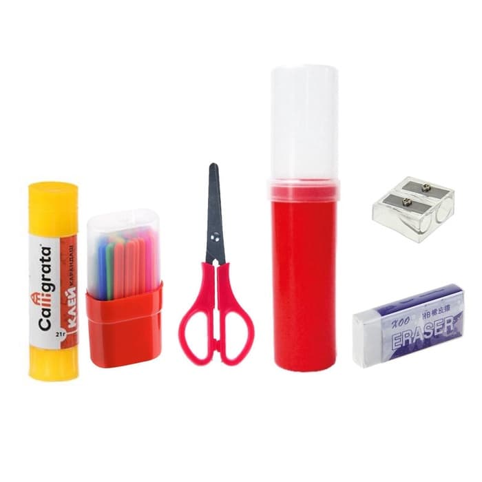 Набор первоклассника, 42 предмета, Calligrata «Дети», в картонной коробке