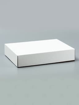 Коробка сборная, без печати, крышка - дно «белая» без окна 30.5×24×6.1 см