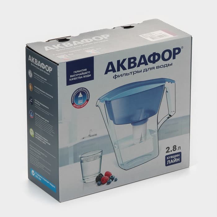 Фильтр-кувшин «Аквафор-Лайн», 2.8 л, синий
