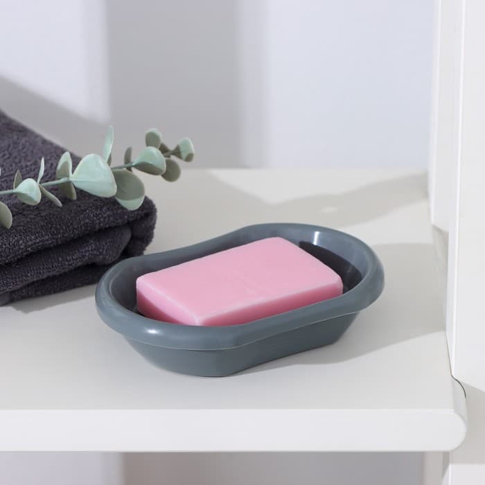 Мыльница с решеткой Альтернатива «Эконом», пластик, 13×9×3 см, МИКС