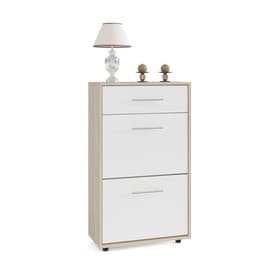 Обувница закрытая «СОКОЛ. ТП-2», 600×287×1043 мм, цвет дуб сонома/белый