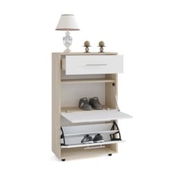 Обувница закрытая «СОКОЛ. ТП-2», 600×287×1043 мм, цвет дуб сонома/белый