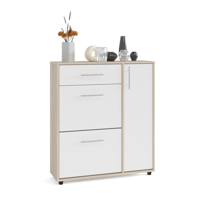 Обувница закрытая «СОКОЛ. ТП-4», 900×287×1043 мм, цвет дуб сонома/белый