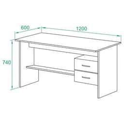 Компьютерный стол «СОКОЛ. СПМ-07.1», 1200×600×740 мм, цвет венге