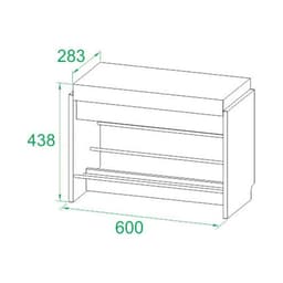 Обувница открытая «СОКОЛ. ТП-5», 600×281×438 мм, цвет дуб сонома
