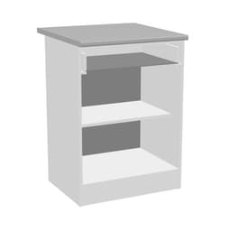 Стол с ящиками «СОКОЛ. ТК-06.1», 600×600×850 мм, цвет белый/дуб сонома