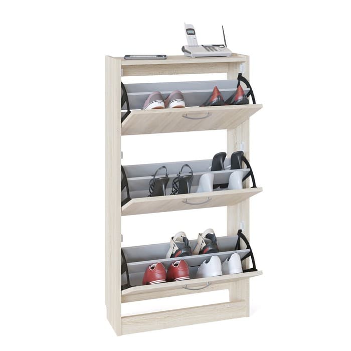 Обувница закрытая «СОКОЛ. ТО-23», 600×220×1150 мм, цвет дуб сонома